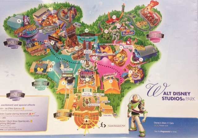 Disneyland Studios mapa